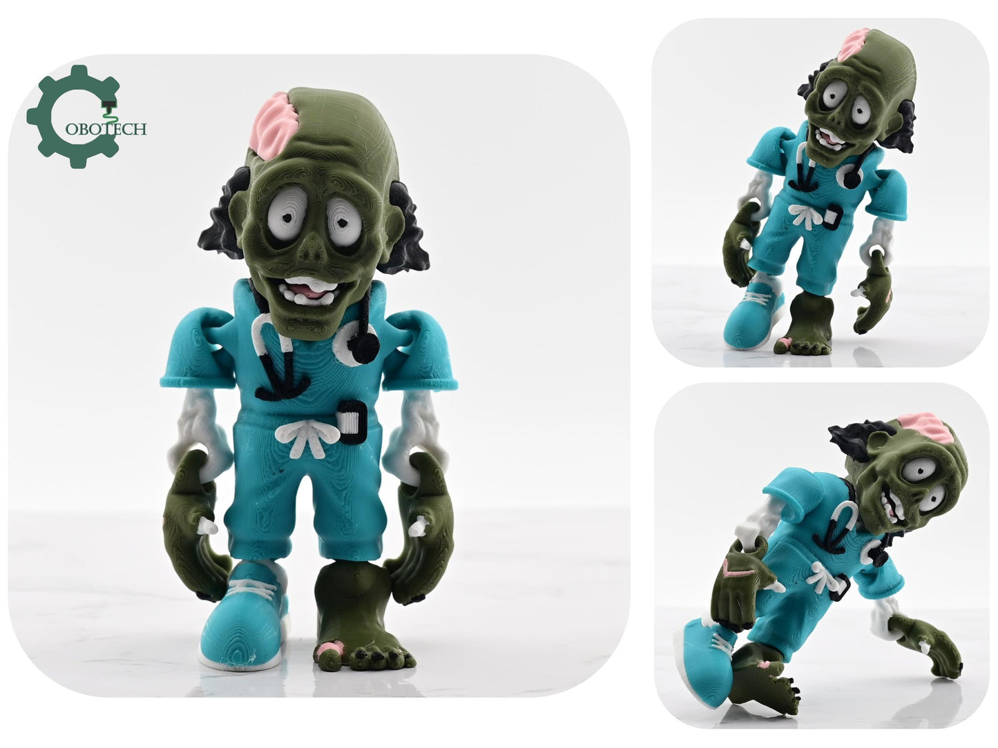 Digital Downloads Cobotech Articulated Zombie Nurse - Nurse Graduation Gifts - Fun Cobotech Halloween Toys - Unique Halloween Gifts - Halloween Decor