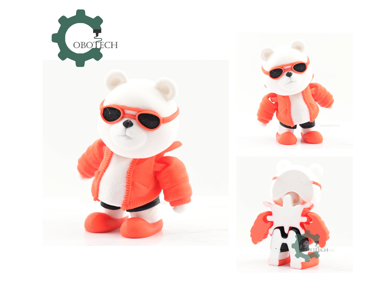 Digital Downloads - Cobotech Articulated Fashionable Bear With Goggles