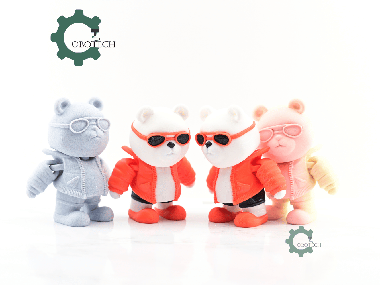 Digital Downloads - Cobotech Articulated Fashionable Bear With Goggles