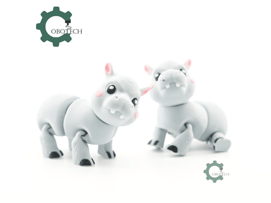Digital Downloads - Cobotech Articulated Grumpy Hippo For Animal Lovers