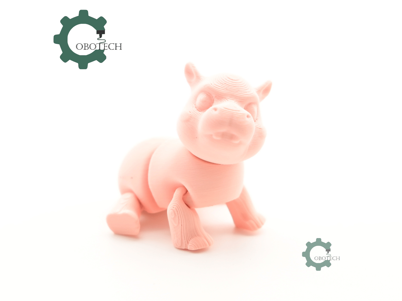 Digital Downloads - Cobotech Articulated Grumpy Hippo For Animal Lovers