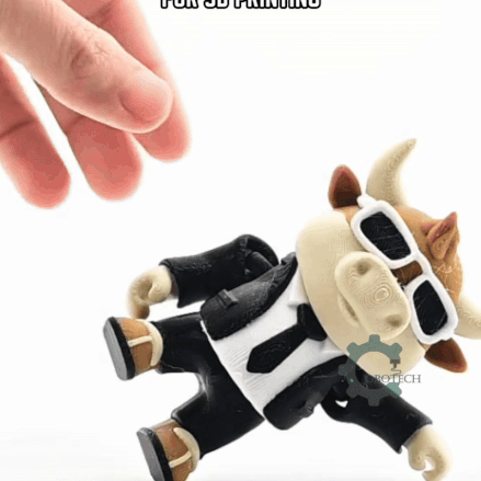 Exclusive Model, Not for Sale - Cobotech Articulated Stylish Bull In A Suit