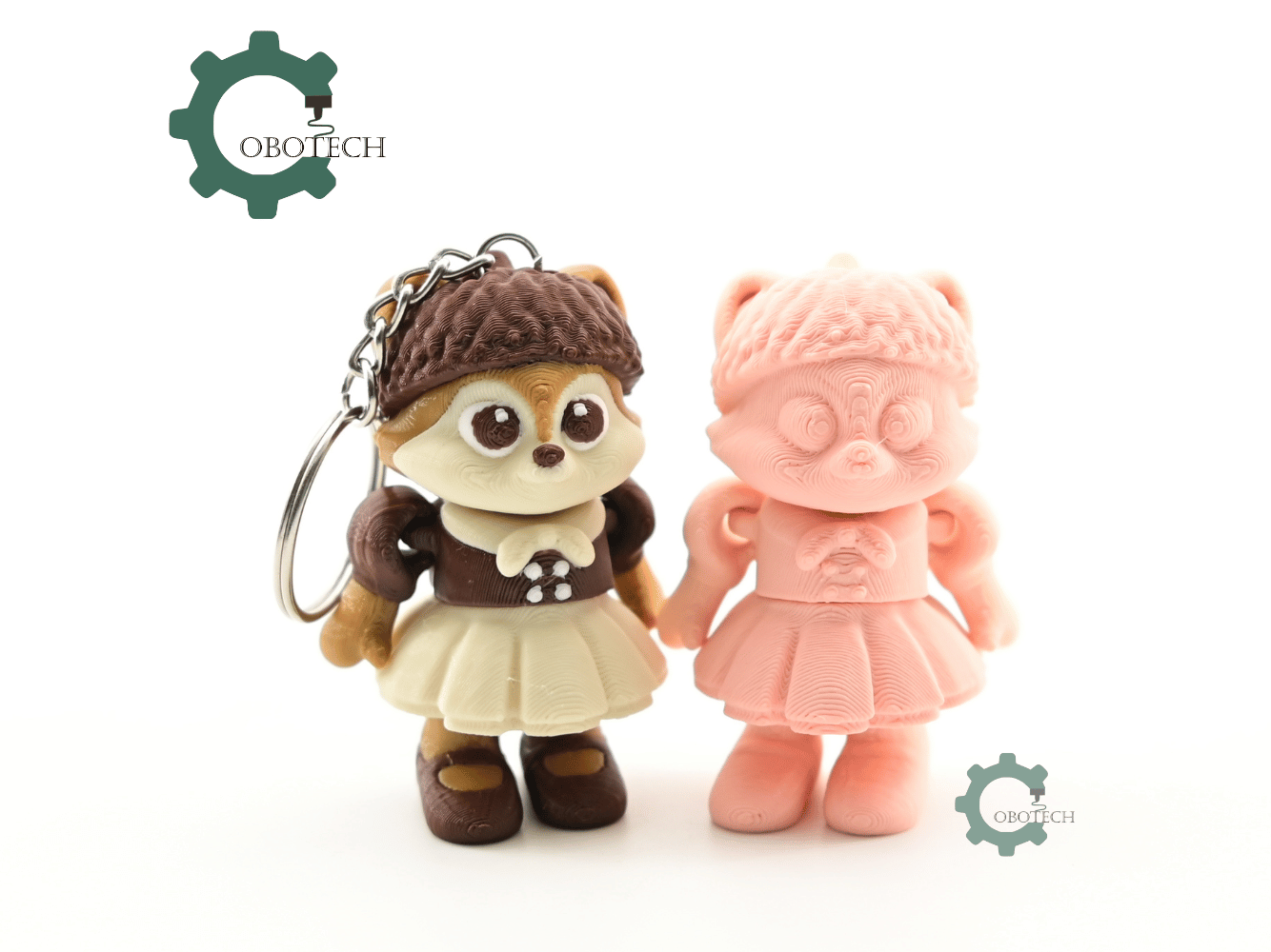 Digital Downloads - Cobotech Autumn Acorn Squirrel Articulated Keychain - Cute Backpack Keychain