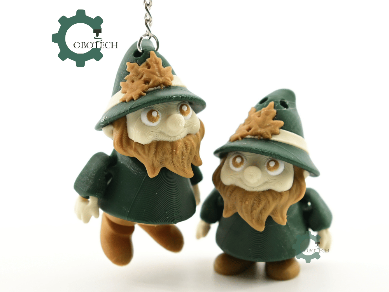 Digital Downloads - Cobotech Autumn Forest Gnome Articulated Keychain - Cute Backpack Keychain