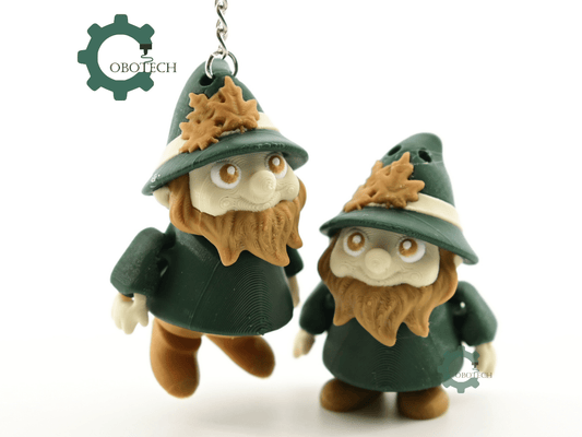 Digital Downloads - Cobotech Autumn Forest Gnome Articulated Keychain - Cute Backpack Keychain