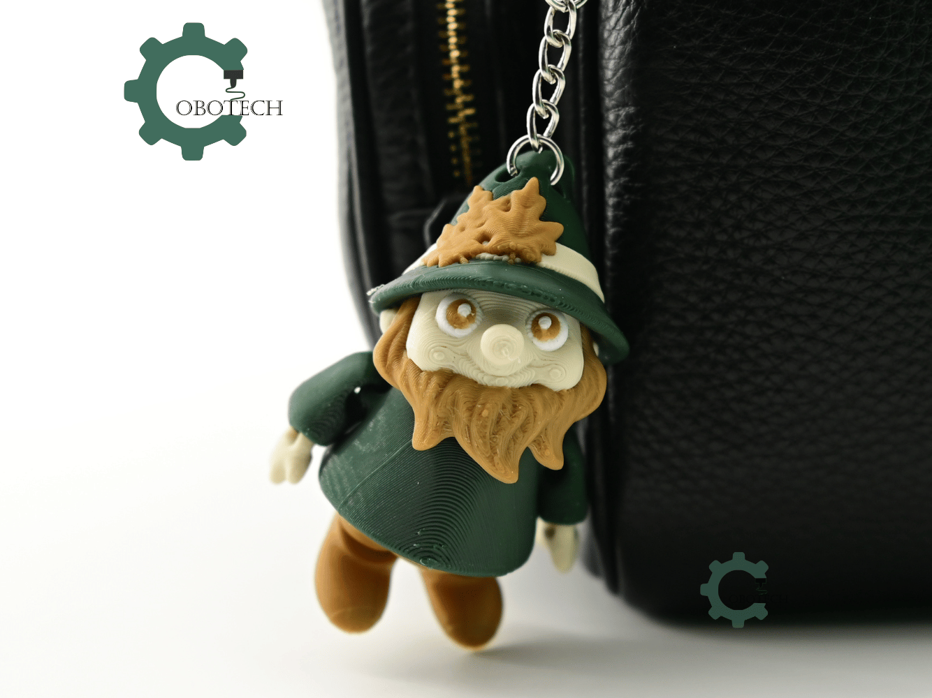 Digital Downloads - Cobotech Autumn Forest Gnome Articulated Keychain - Cute Backpack Keychain