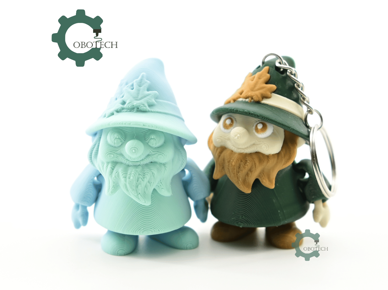 Digital Downloads - Cobotech Autumn Forest Gnome Articulated Keychain - Cute Backpack Keychain