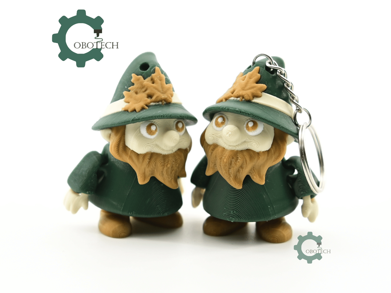 Digital Downloads - Cobotech Autumn Forest Gnome Articulated Keychain - Cute Backpack Keychain