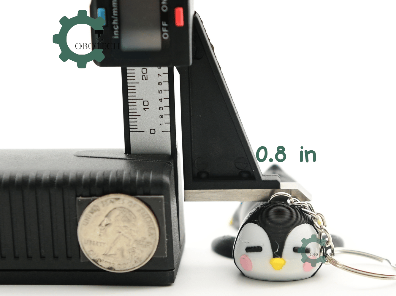 Digital Downloads - Cobotech Cute Sleepy Penguin Articulated Keychain - Cute Backpack Keychain