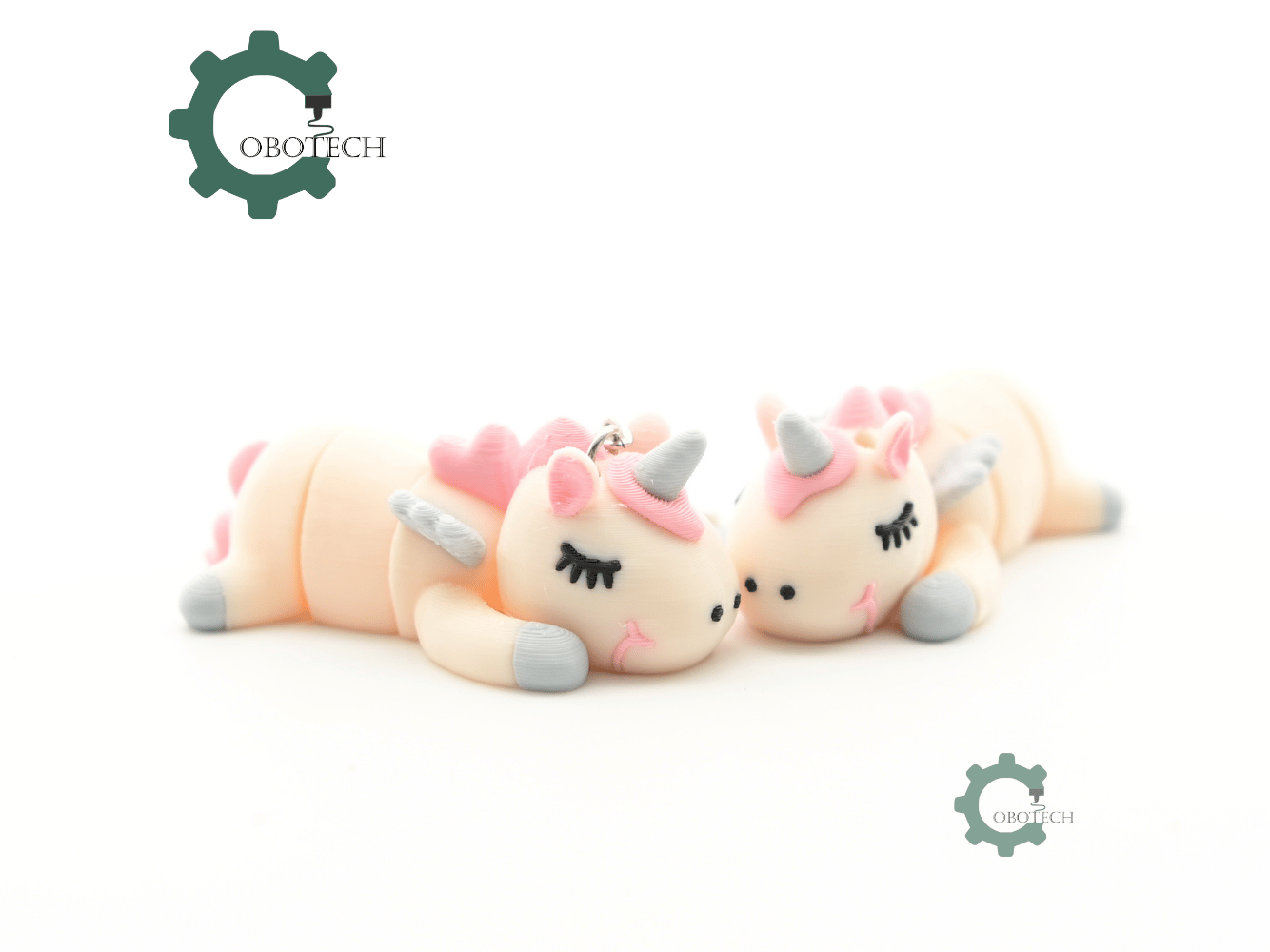 Digital Downloads - Cobotech Cute Unicorn Sleeping Articulated Keychain - Cute Backpack Keychain