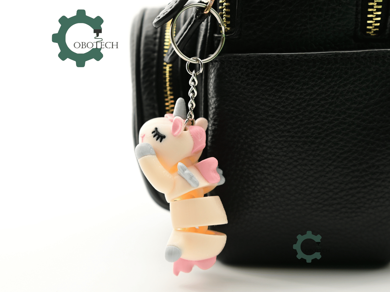 Digital Downloads - Cobotech Cute Unicorn Sleeping Articulated Keychain - Cute Backpack Keychain