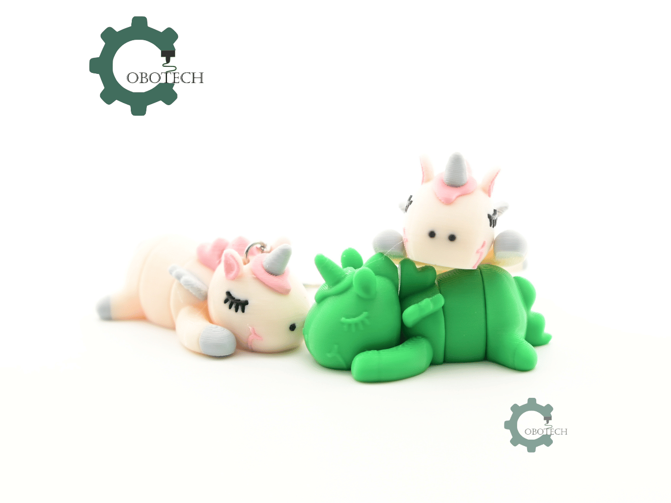 Digital Downloads - Cobotech Cute Unicorn Sleeping Articulated Keychain - Cute Backpack Keychain