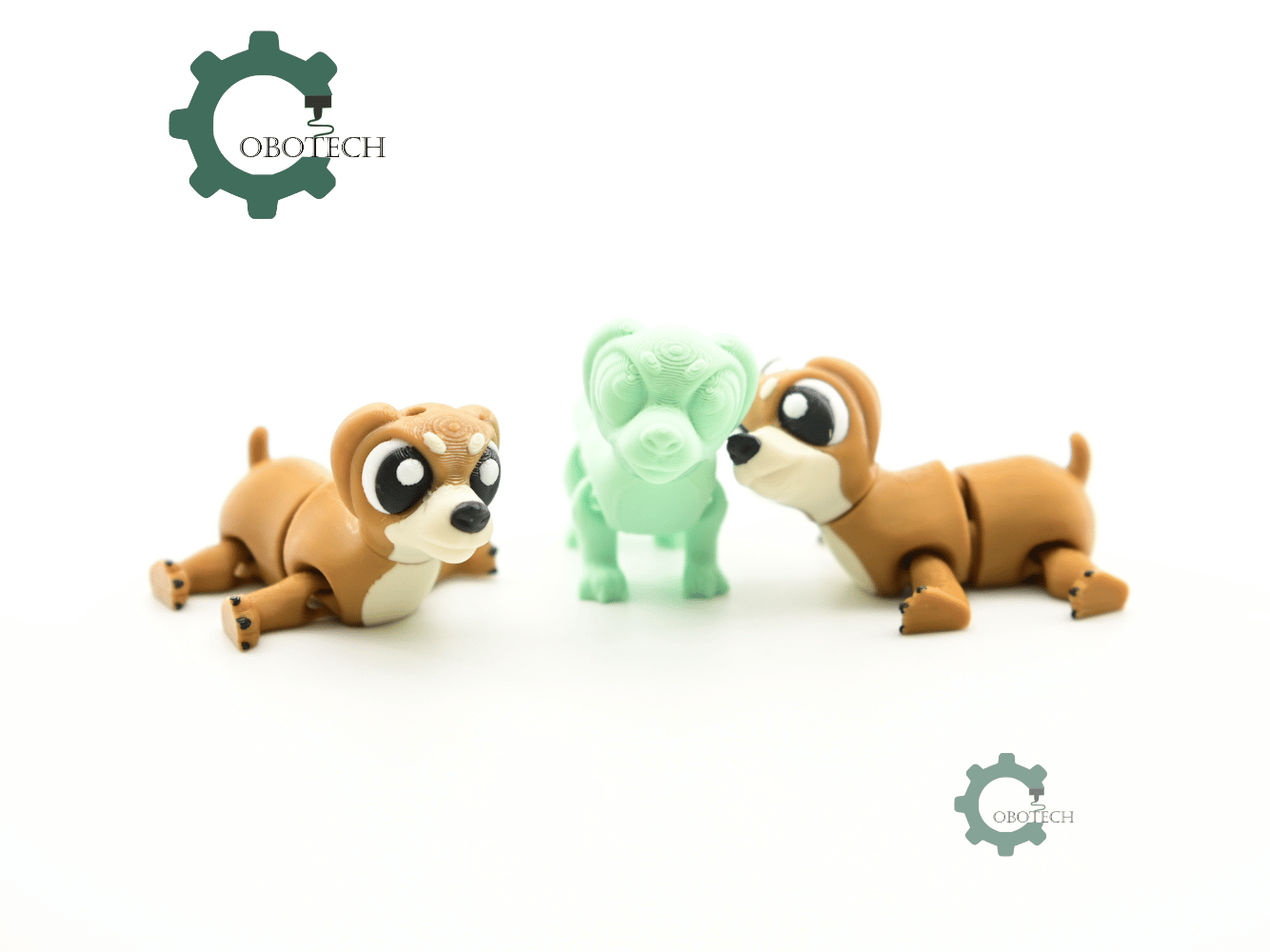 Digital Downloads - Cobotech Cute Wiener Dog Articulated Keychain - Cute Backpack Keychain