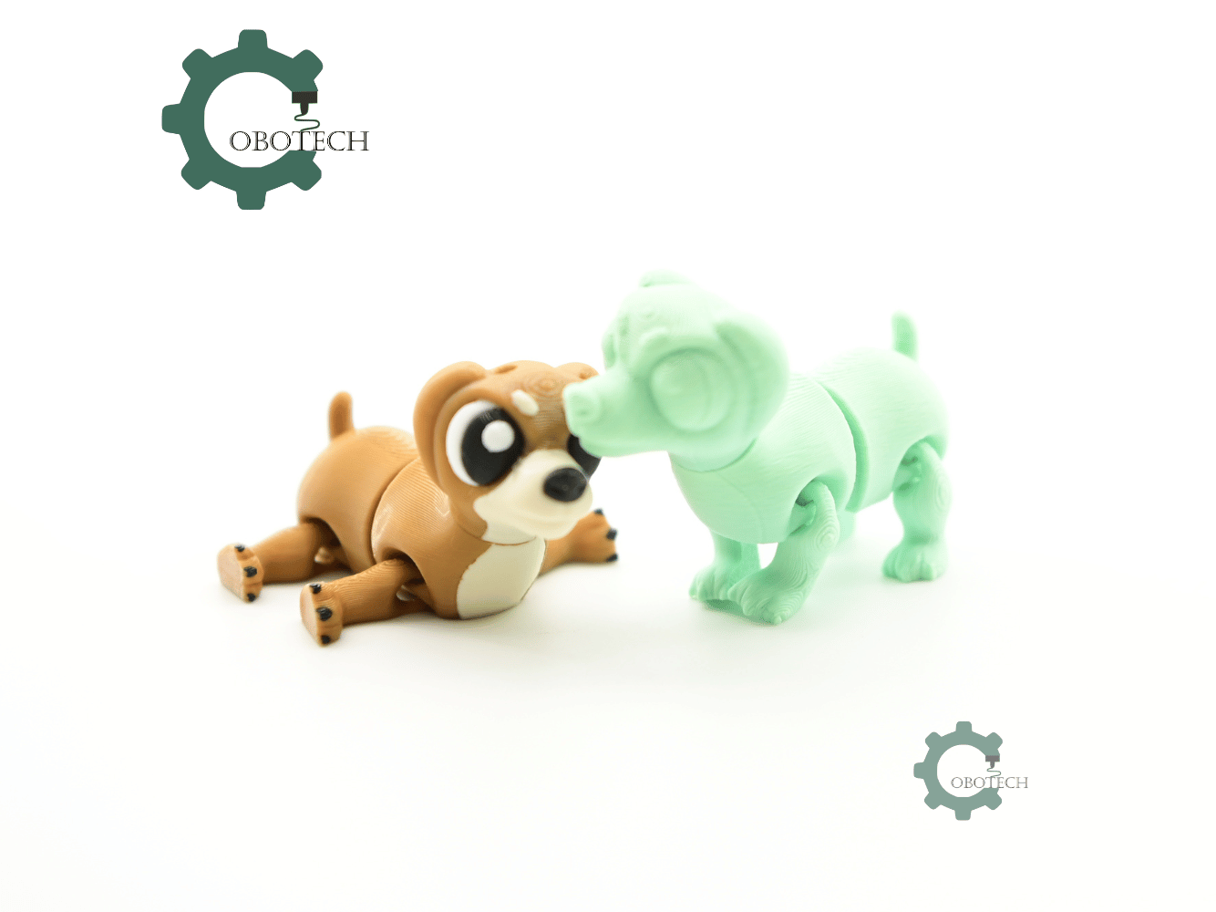 Digital Downloads - Cobotech Cute Wiener Dog Articulated Keychain - Cute Backpack Keychain