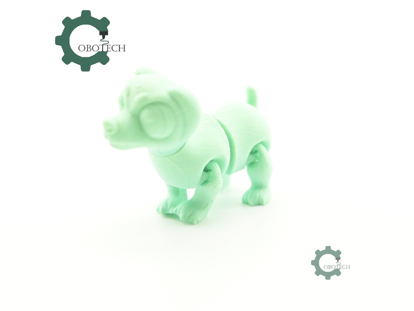 Digital Downloads - Cobotech Cute Wiener Dog Articulated Keychain - Cute Backpack Keychain
