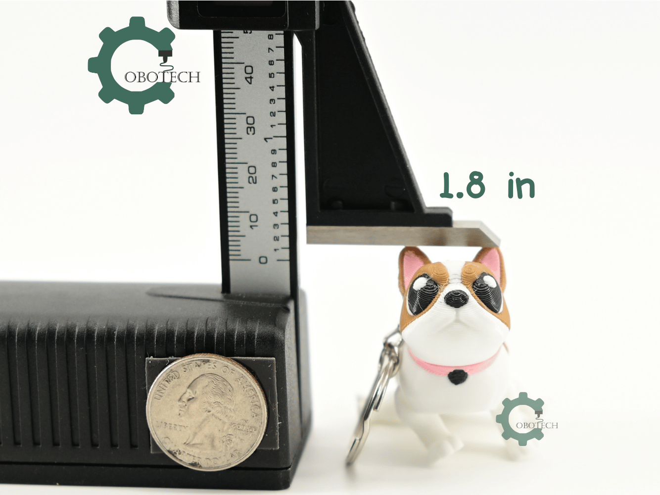 Digital Downloads - Cobotech French Bulldog For Animal Lovers Articulated Keychain - Cute Backpack Keychain