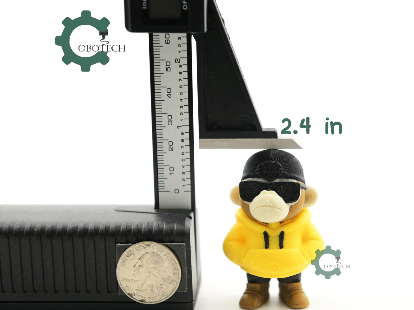 Digital Downloads - Cobotech Grumpy Monkey Urban Vibes Articulated Keychain - Cute Backpack Keychain