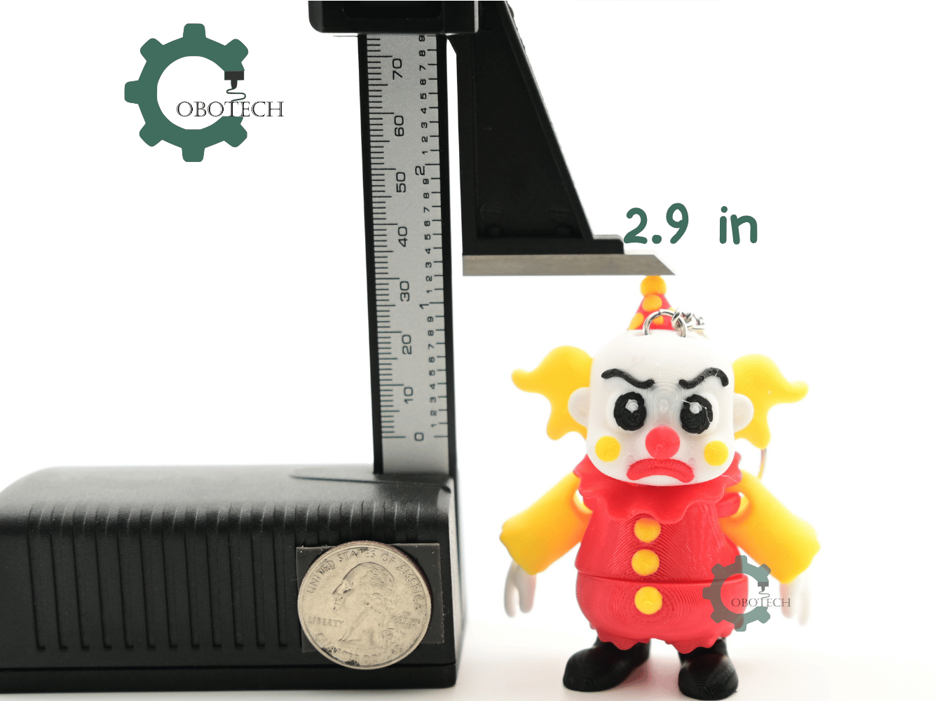 Digital Downloads - Cobotech Halloween Angry Clown Articulated Keychain - Cute Backpack Keychain