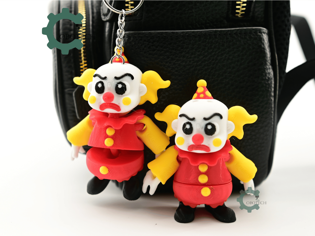 Digital Downloads - Cobotech Halloween Angry Clown Articulated Keychain - Cute Backpack Keychain