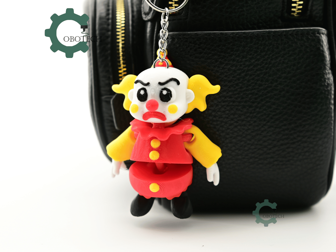 Digital Downloads - Cobotech Halloween Angry Clown Articulated Keychain - Cute Backpack Keychain