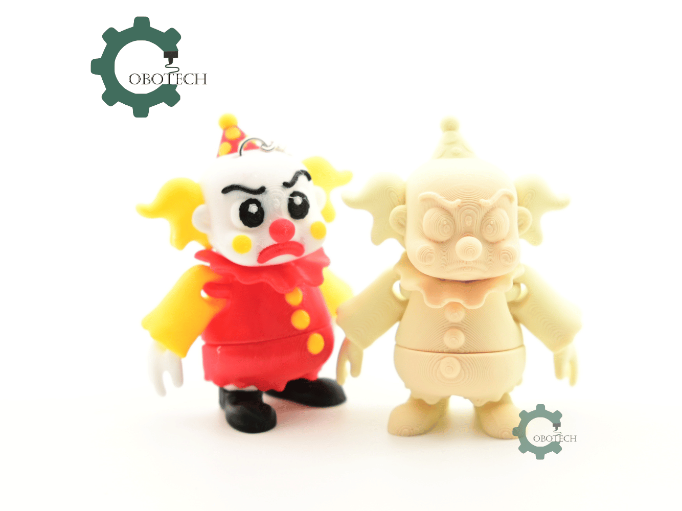 Digital Downloads - Cobotech Halloween Angry Clown Articulated Keychain - Cute Backpack Keychain
