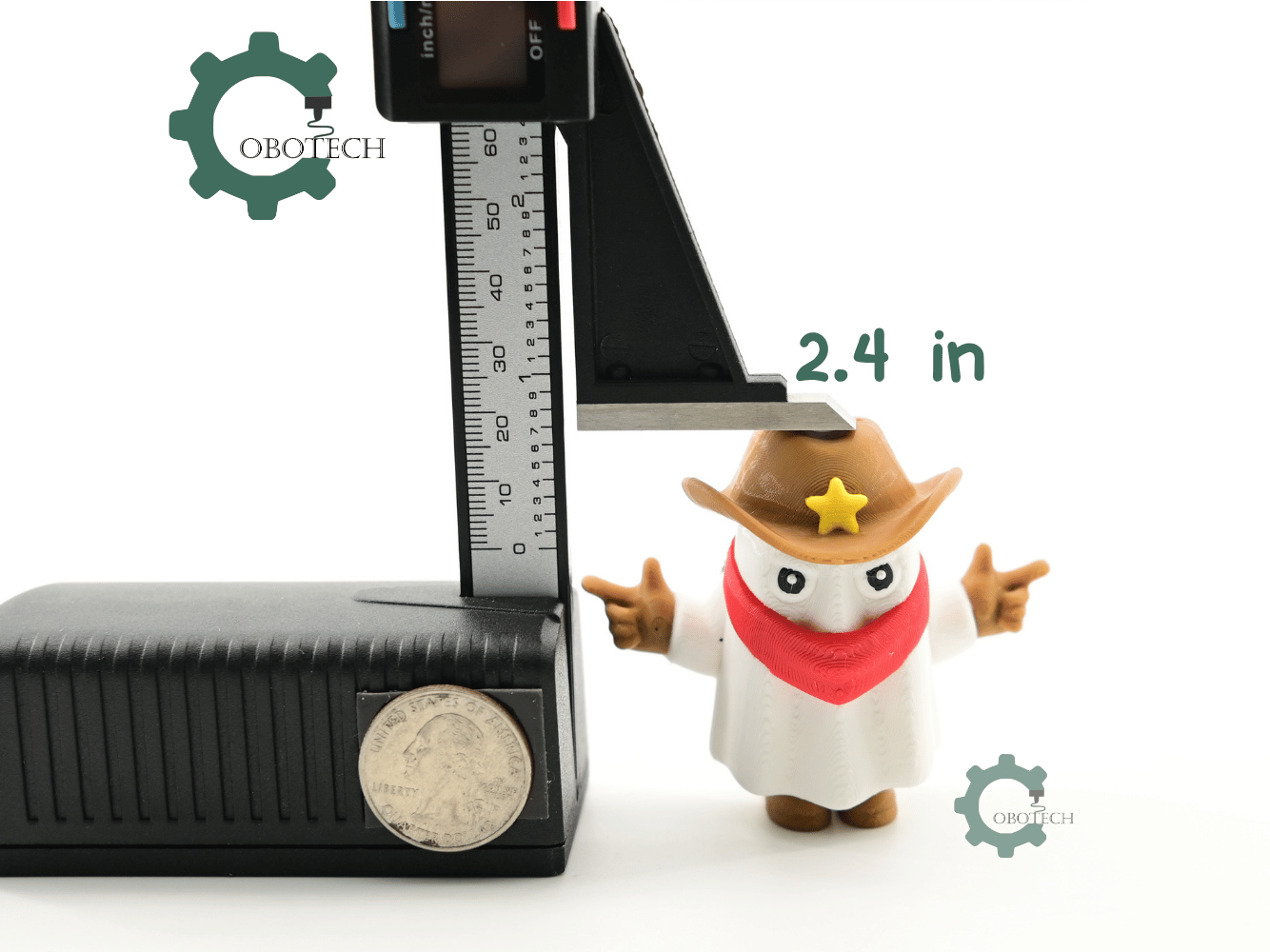 Digital Downloads - Cobotech Halloween Cowboy Ghost Articulated Keychain - Cute Backpack Keychain