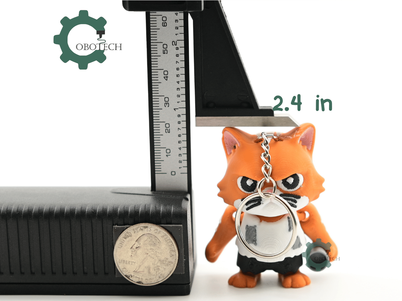 Digital Downloads - Cobotech Poor Angry Cat Articulated Keychain - Cute Backpack Keychain