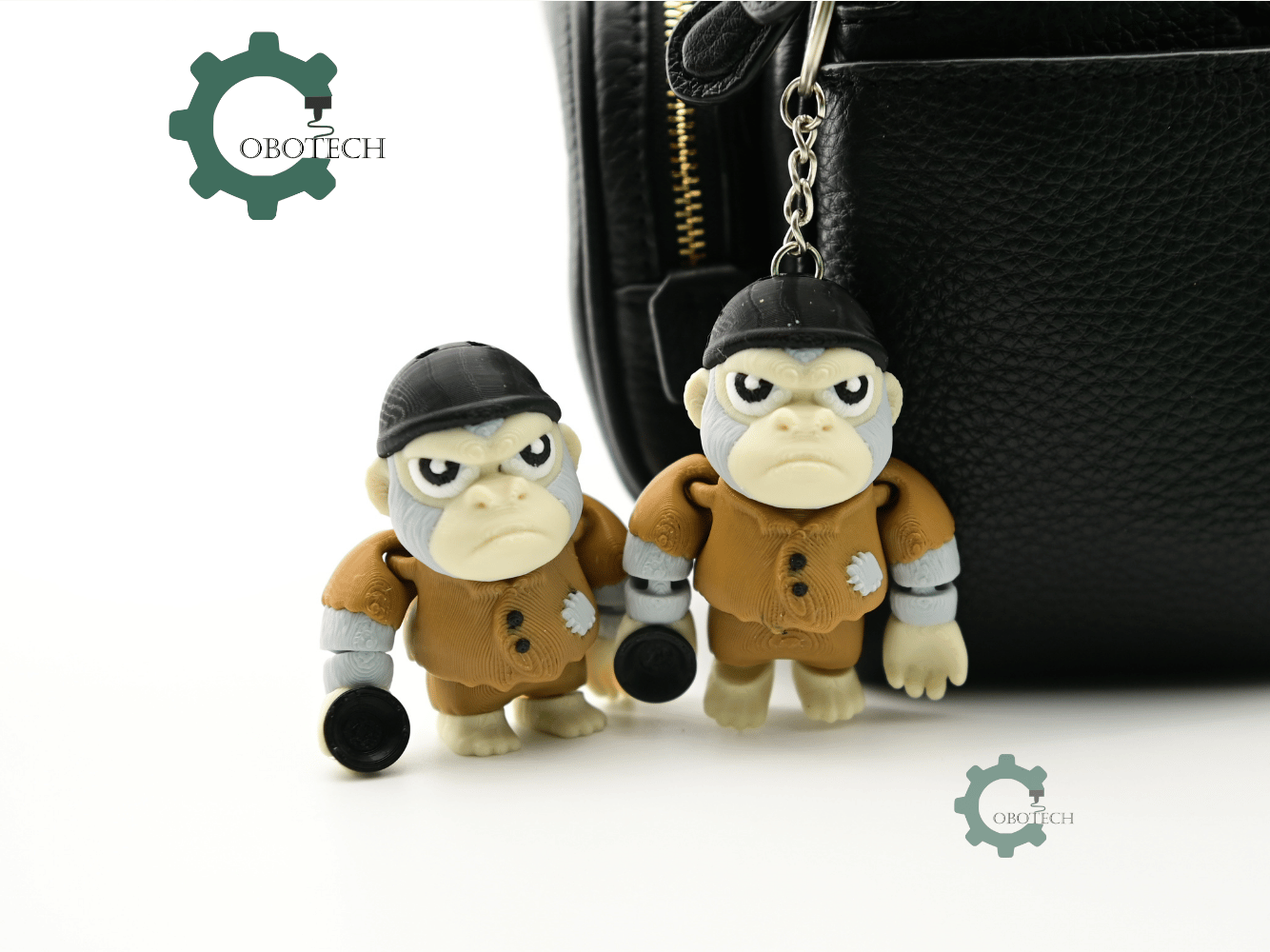 Digital Downloads - Cobotech Poor Grumpy Gorilla Articulated Keychain - Cute Backpack Keychain
