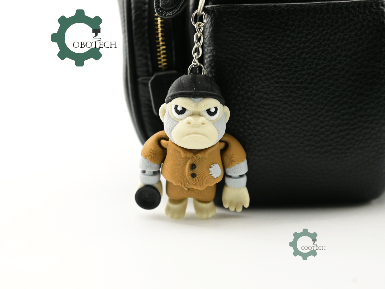 Digital Downloads - Cobotech Poor Grumpy Gorilla Articulated Keychain - Cute Backpack Keychain