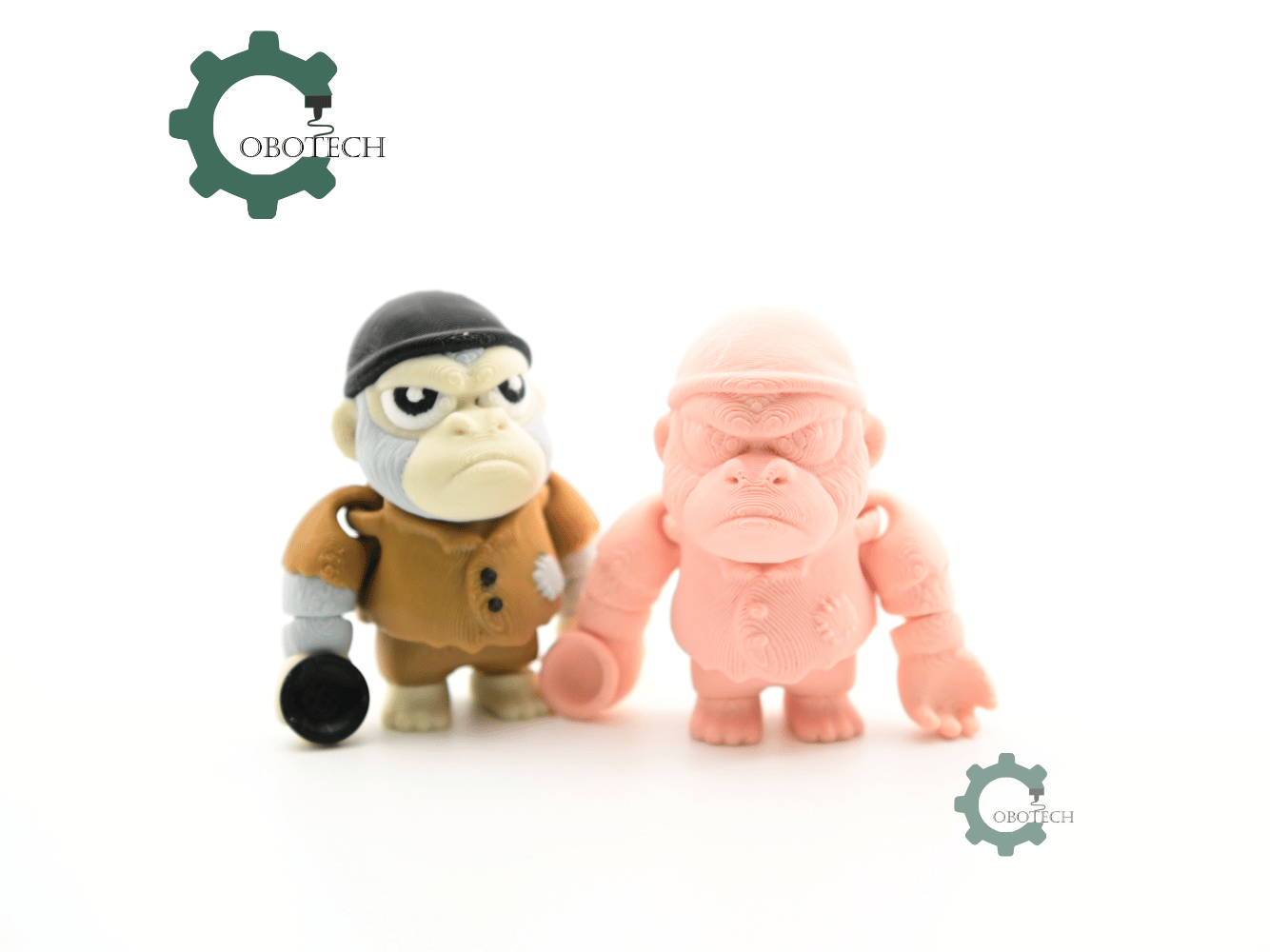 Digital Downloads - Cobotech Poor Grumpy Gorilla Articulated Keychain - Cute Backpack Keychain