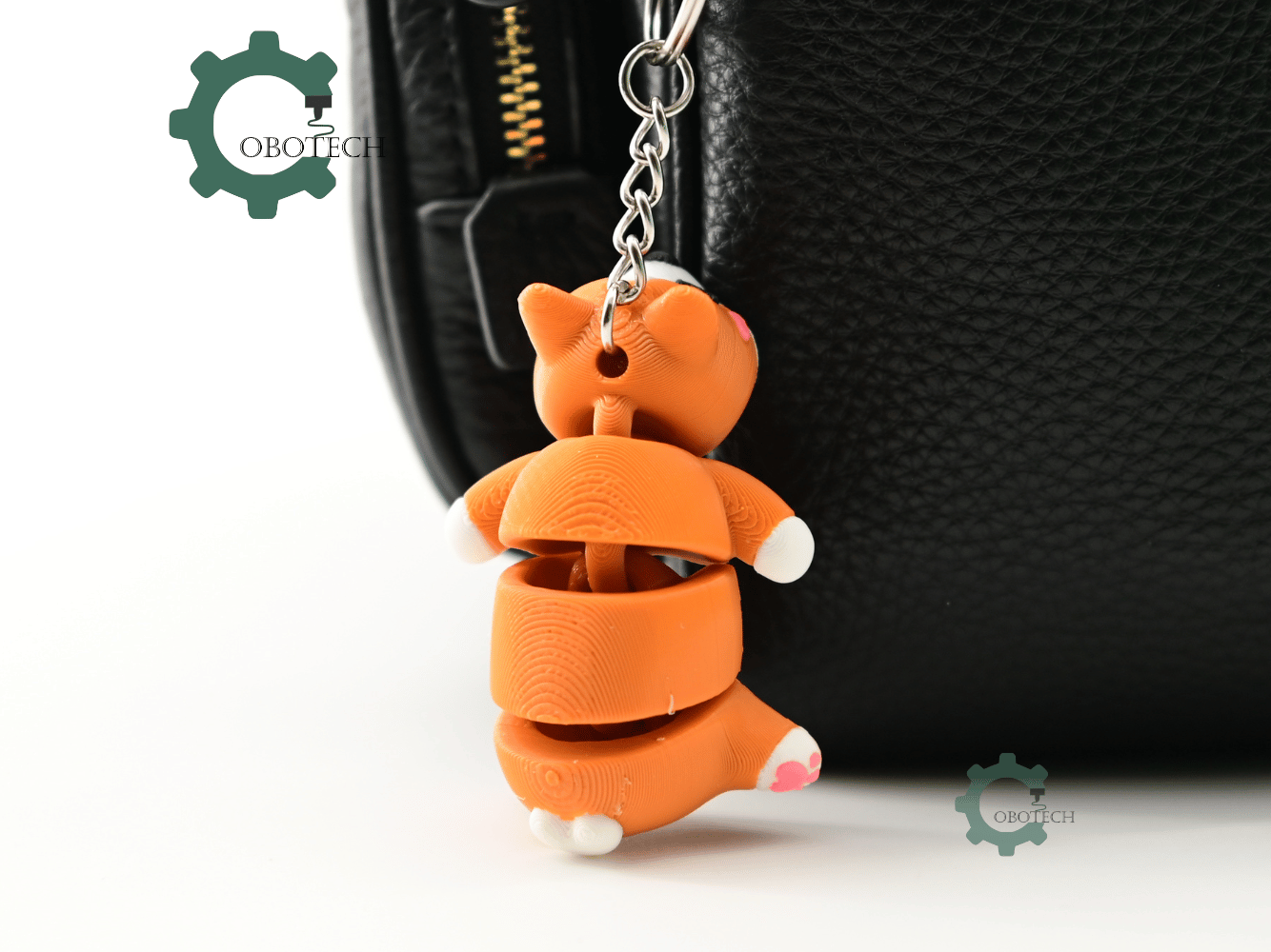 Digital Downloads - Cobotech Sleeping Corgi For Animal Lovers Articulated Keychain - Cute Backpack Keychain