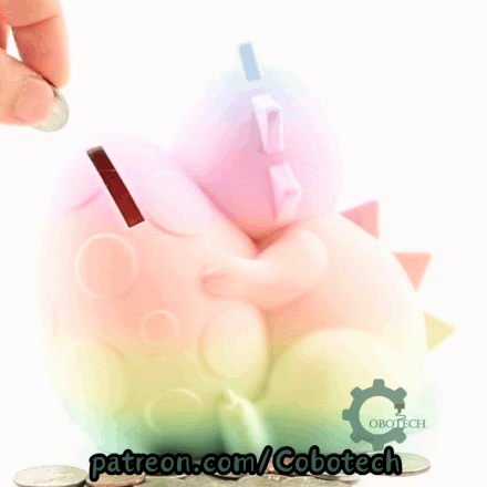Digital Downloads - Cobotech Sleeping Dinosaur With Egg Piggy Bank - Desk Decor - Coin Bank Gifts