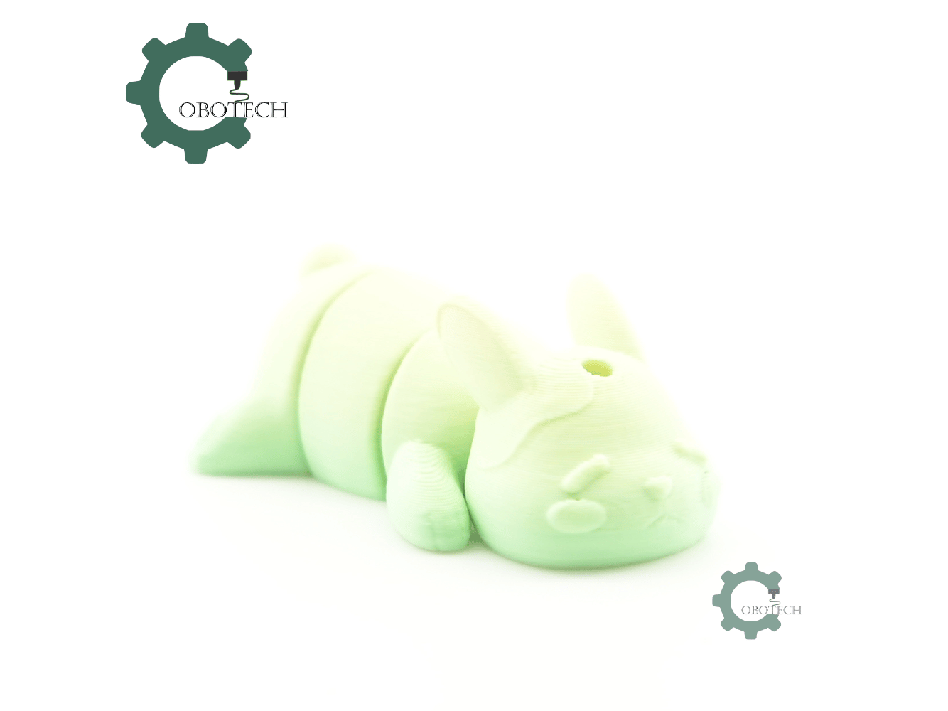 Digital Downloads - Cobotech Sleepy Bunny Articulated Keychain - Cute Backpack Keychain