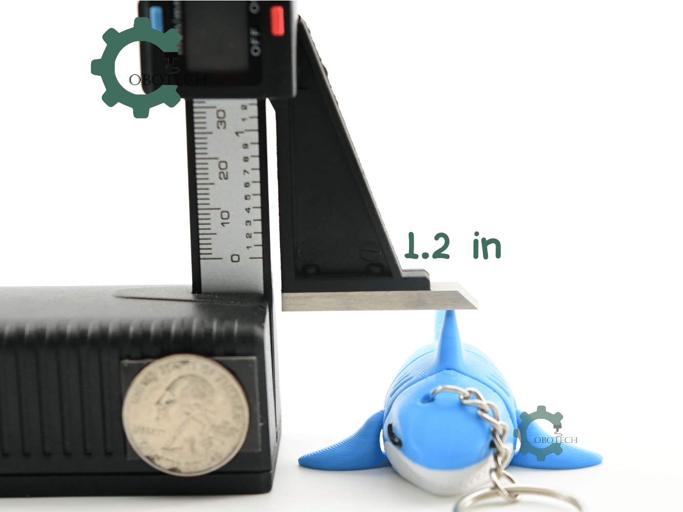 Digital Downloads - Cobotech Sleepy Shark Articulated Keychain - Cute Backpack Keychain
