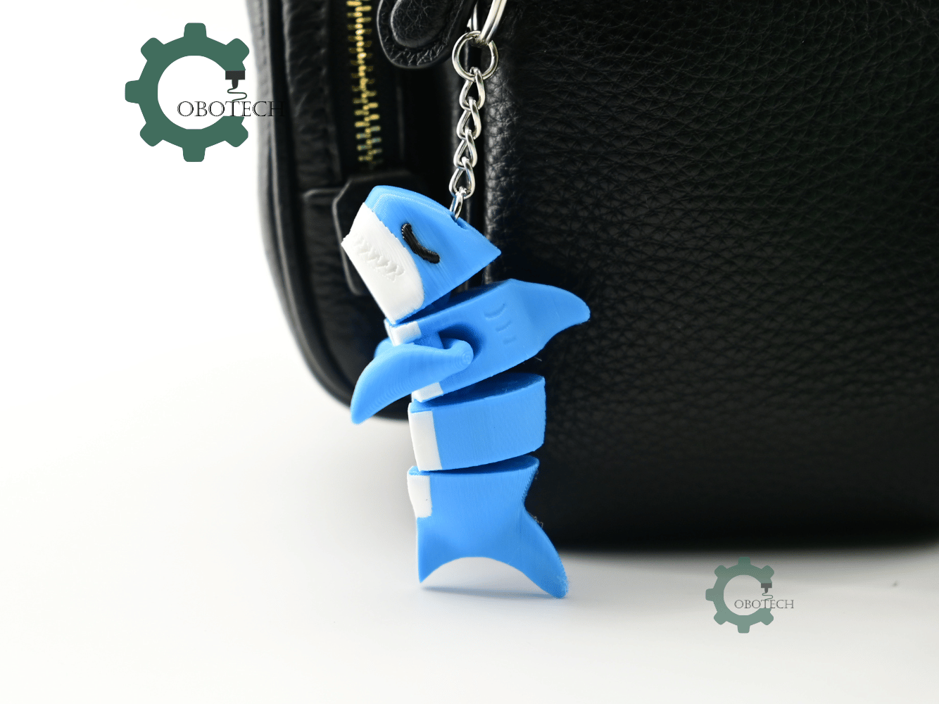Digital Downloads - Cobotech Sleepy Shark Articulated Keychain - Cute Backpack Keychain