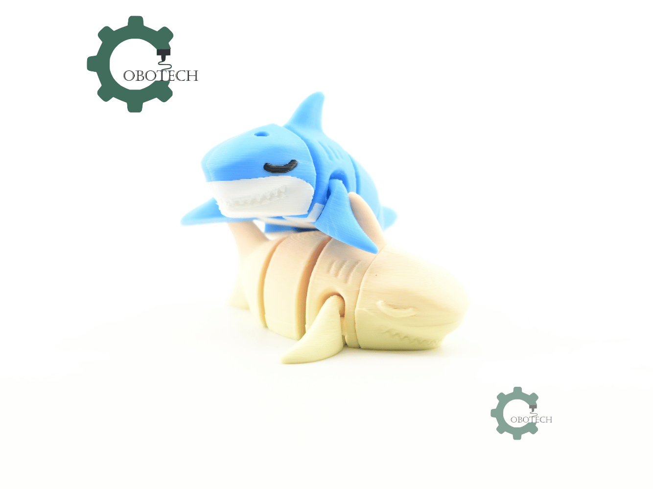 Digital Downloads - Cobotech Sleepy Shark Articulated Keychain - Cute Backpack Keychain