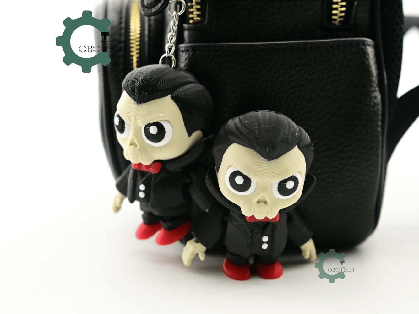 Digital Downloads - Cobotech Spooky Halloween Vampire Skull Articulated Keychain - Cute Backpack Keychain