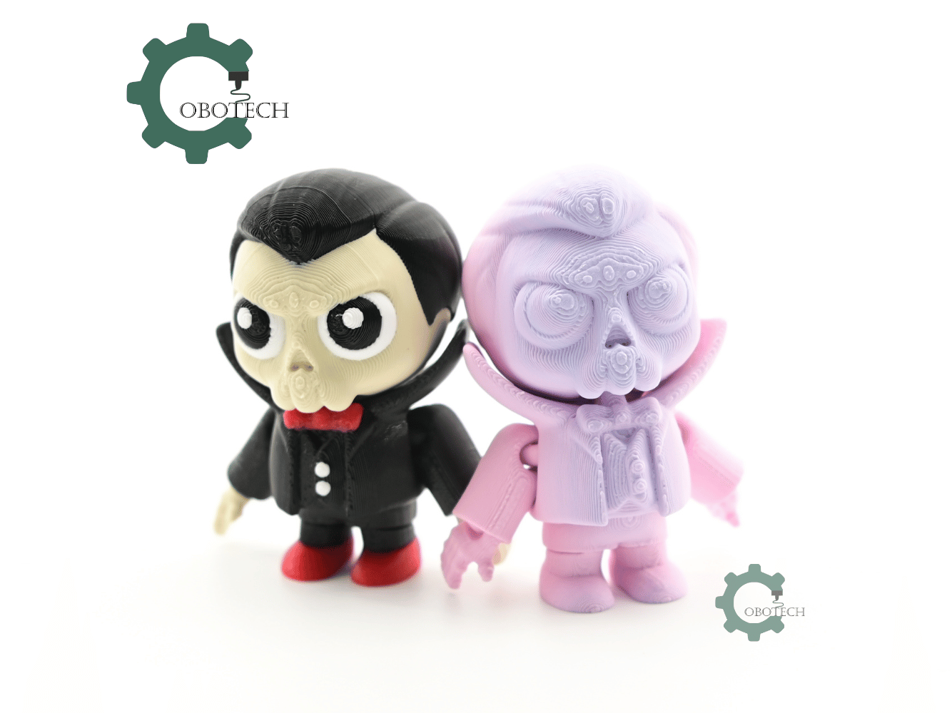 Digital Downloads - Cobotech Spooky Halloween Vampire Skull Articulated Keychain - Cute Backpack Keychain