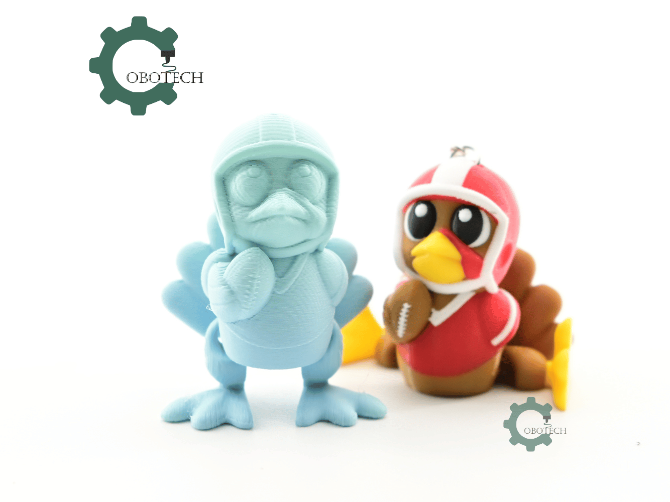 Digital Downloads - Cobotech Thanksgiving Football Turkey Articulated Keychain - Cute Backpack Keychain