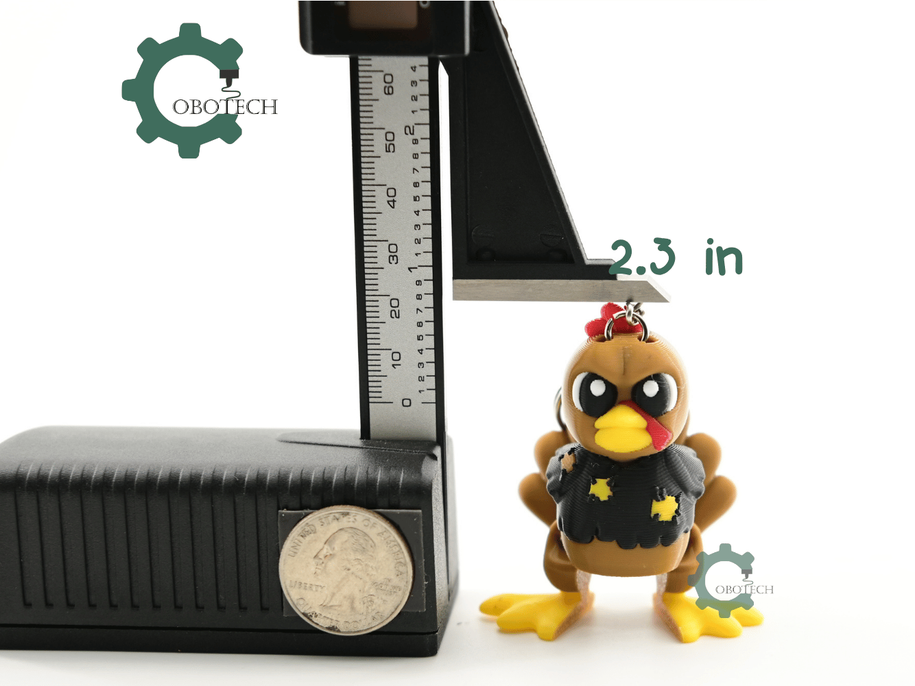 Digital Downloads - Cobotech Thanksgiving Poor Grumpy Turkey Articulated Keychain - Cute Backpack Keychain