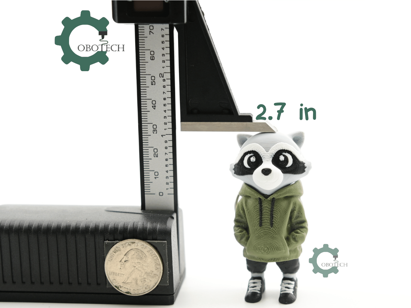 Digital Downloads - Cobotech Urban Raccoon In Hoodie Articulated Keychain - Cute Backpack Keychain