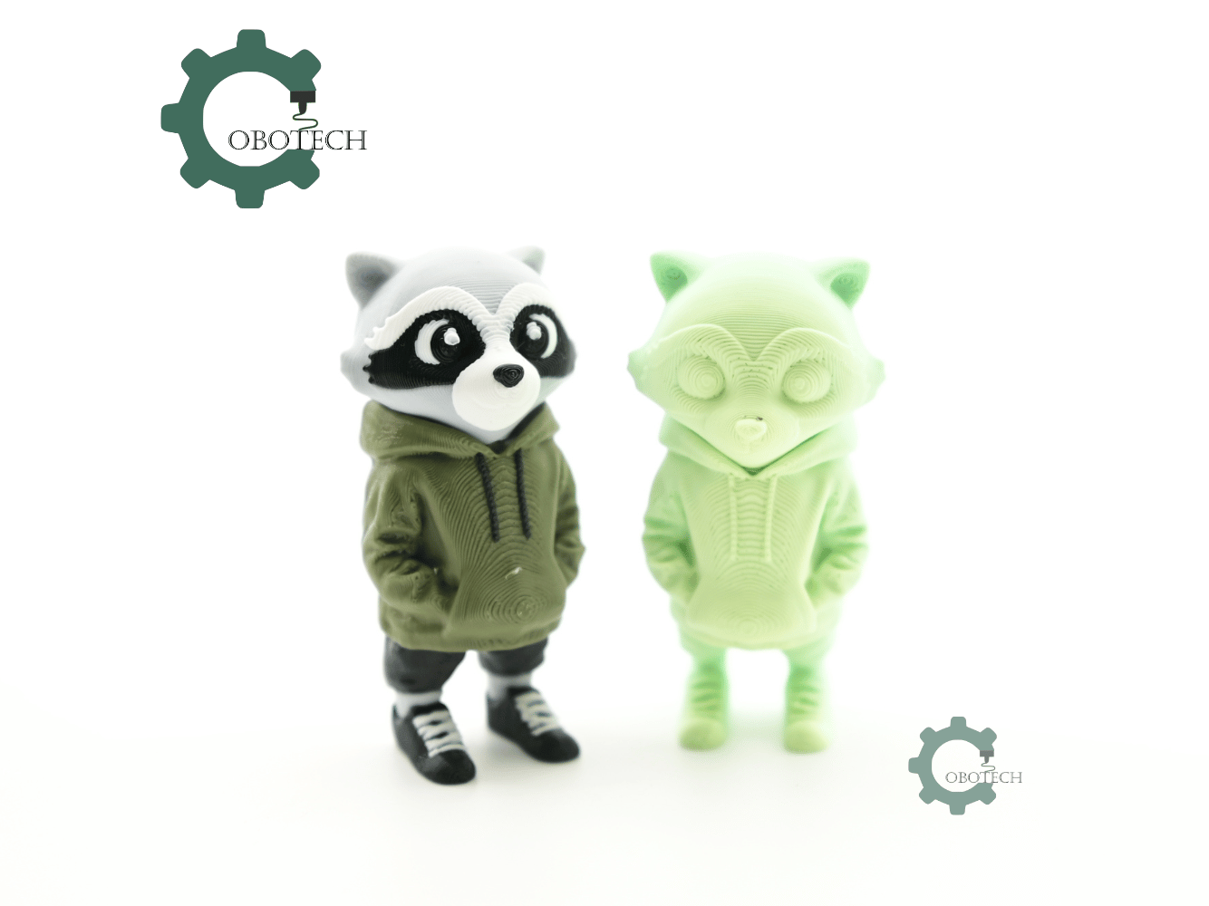 Digital Downloads - Cobotech Urban Raccoon In Hoodie Articulated Keychain - Cute Backpack Keychain