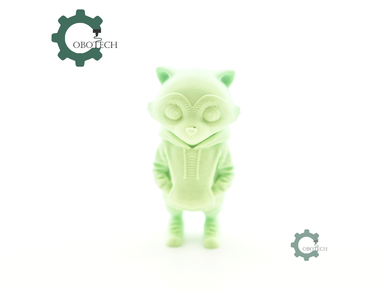 Digital Downloads - Cobotech Urban Raccoon In Hoodie Articulated Keychain - Cute Backpack Keychain