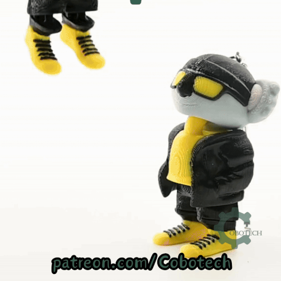 Digital Downloads - Cobotech Urban Vibes Koala Articulated Keychain - Cute Backpack Keychain