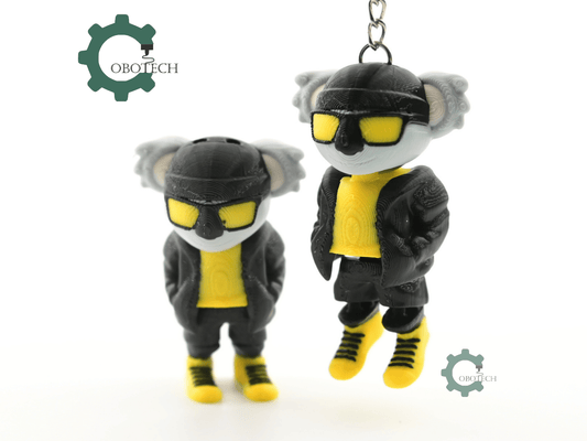 Digital Downloads - Cobotech Urban Vibes Koala Articulated Keychain - Cute Backpack Keychain