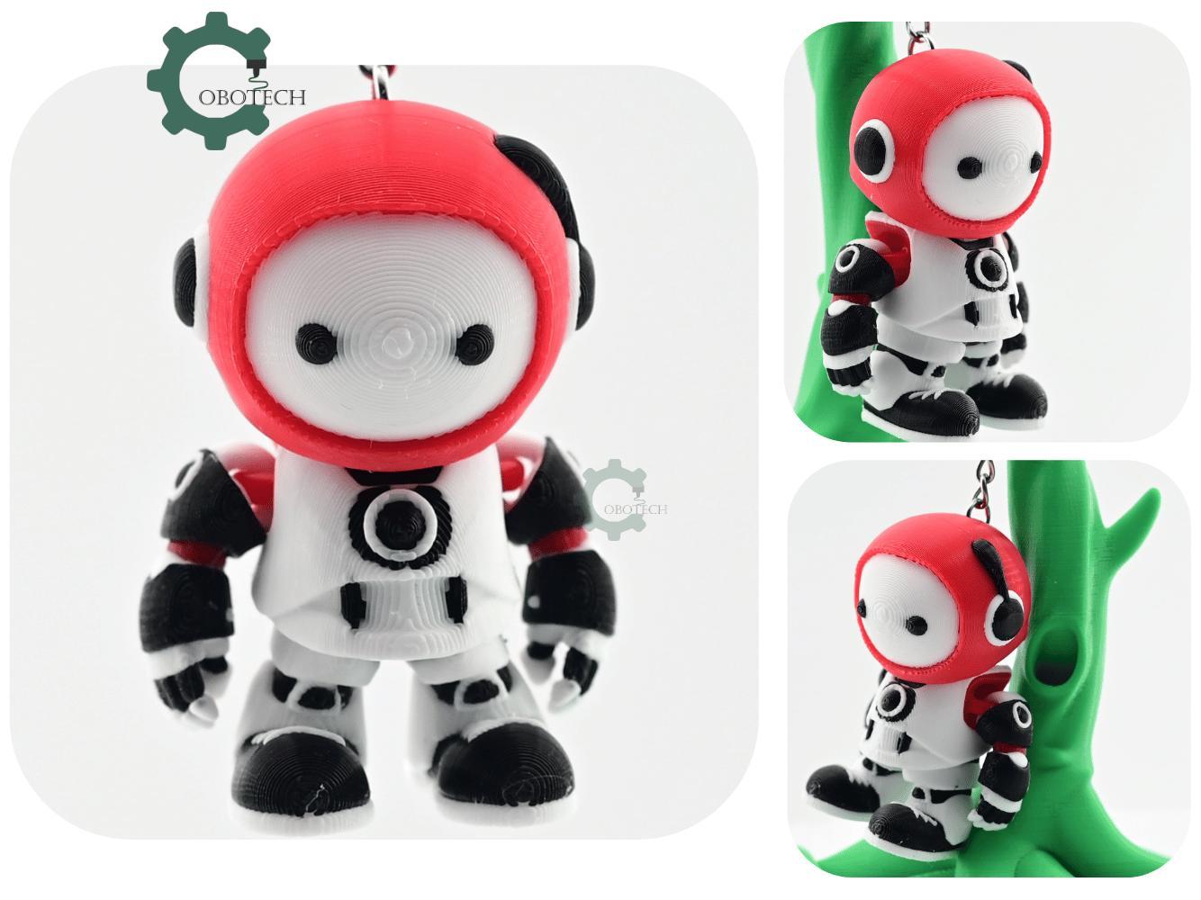 Digital Downloads Articulated Robot Keychain - Fun Unique Toys - Unique Gifts - Desk decor