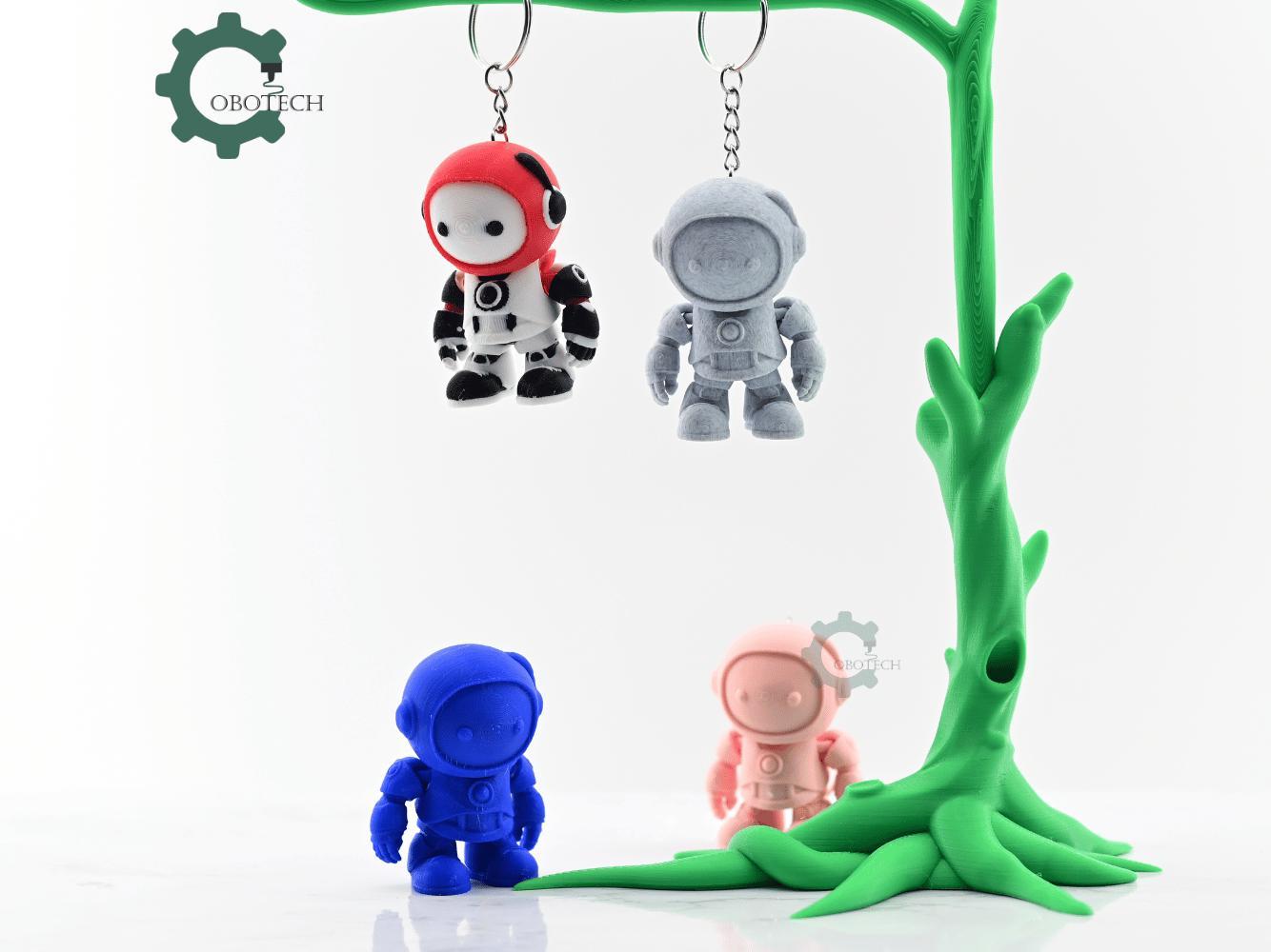 Digital Downloads Articulated Robot Keychain - Fun Unique Toys - Unique Gifts - Desk decor
