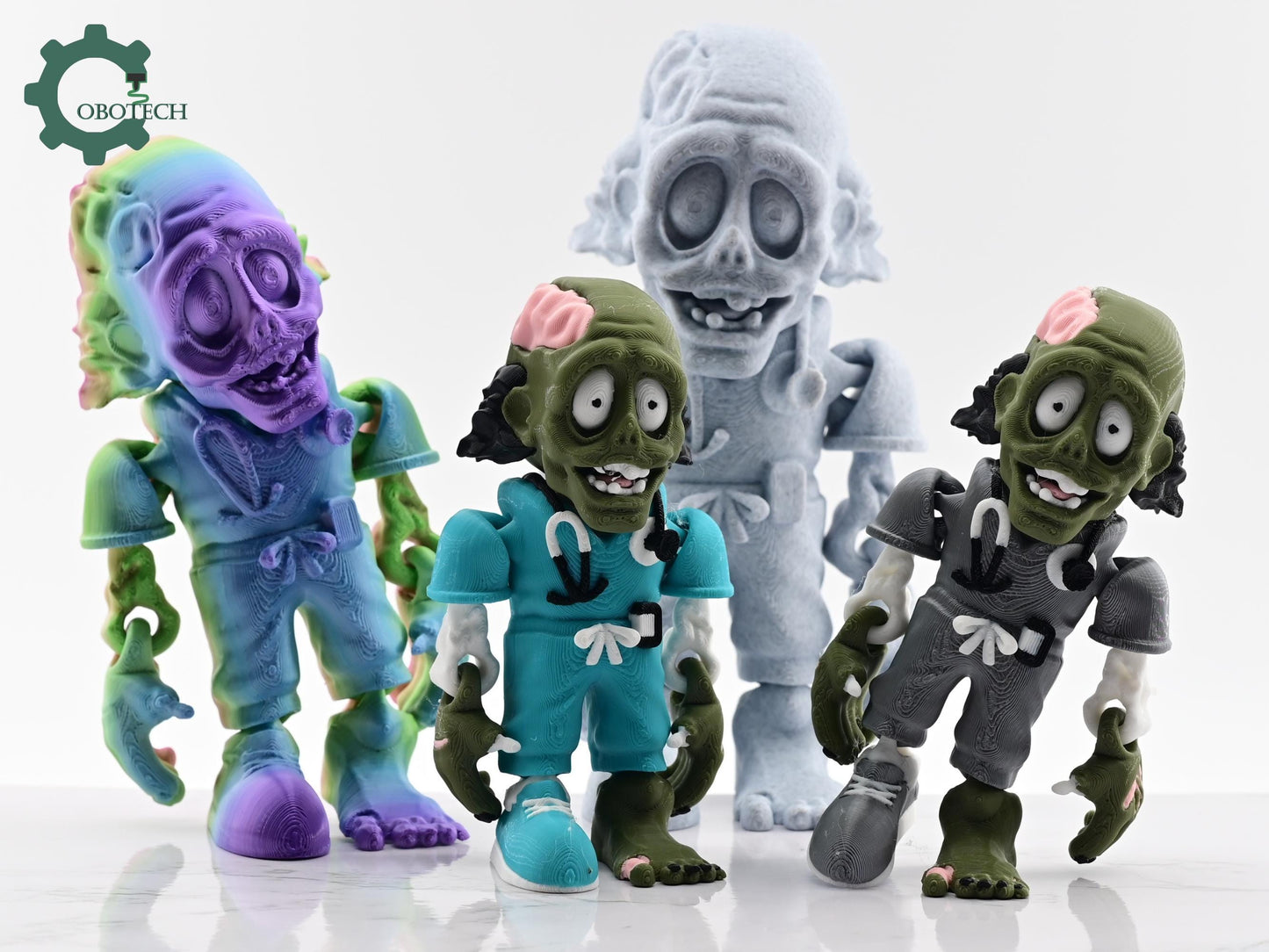 Digital Downloads Cobotech Articulated Zombie Nurse - Nurse Graduation Gifts - Fun Cobotech Halloween Toys - Unique Halloween Gifts - Halloween Decor