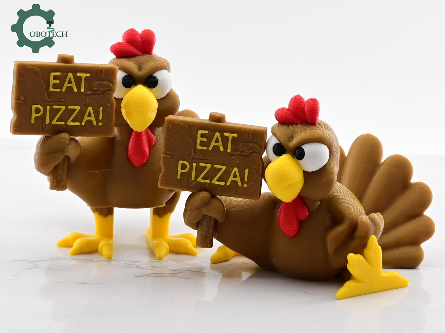 Digital Downloads Cobotech Articulated Eat Pizza ! Turkey - Fun Cobotech Toys - Unique Gifts - Home/Desk Decor - Fall Decor - Thanksgiving Decor