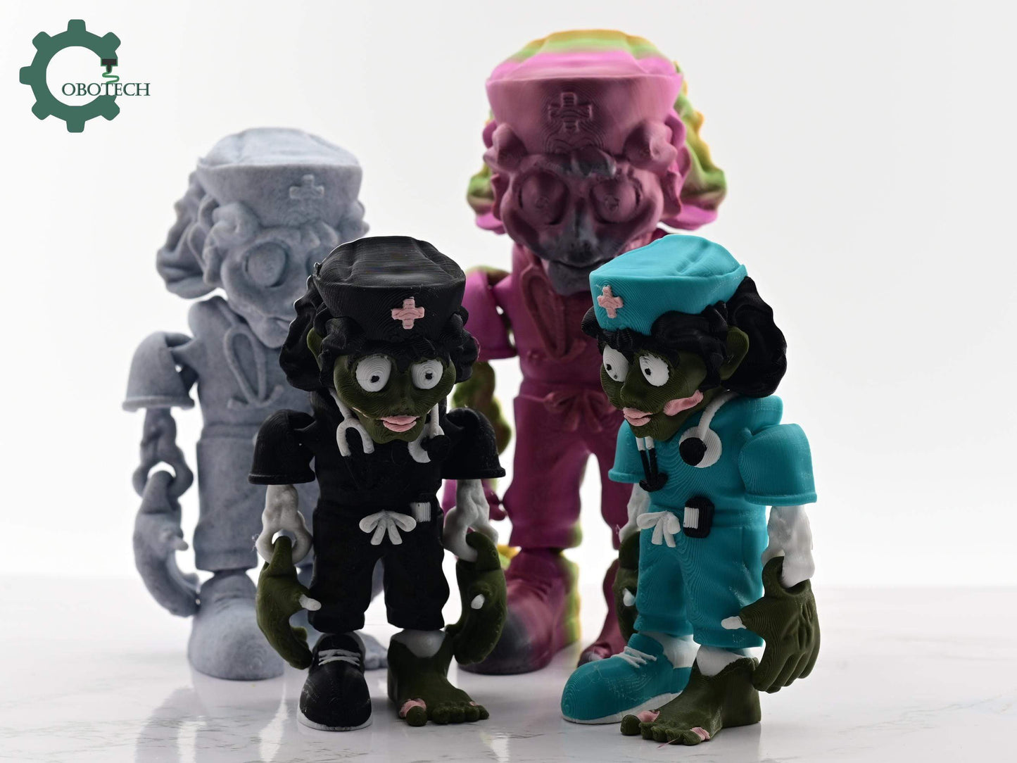 Digital Downloads Cobotech Articulated Female Zombie Nurse - Nurse Graduation Gifts - Fun Cobotech Halloween Toys - Unique Halloween Gifts - Halloween Decor